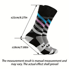 Men's Mid Calf Sport Socks - Sweat Absorbing Nylon Blend - Comfy & Breathable