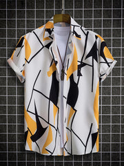 Men's Digital Printed Resort Button Up Shirt