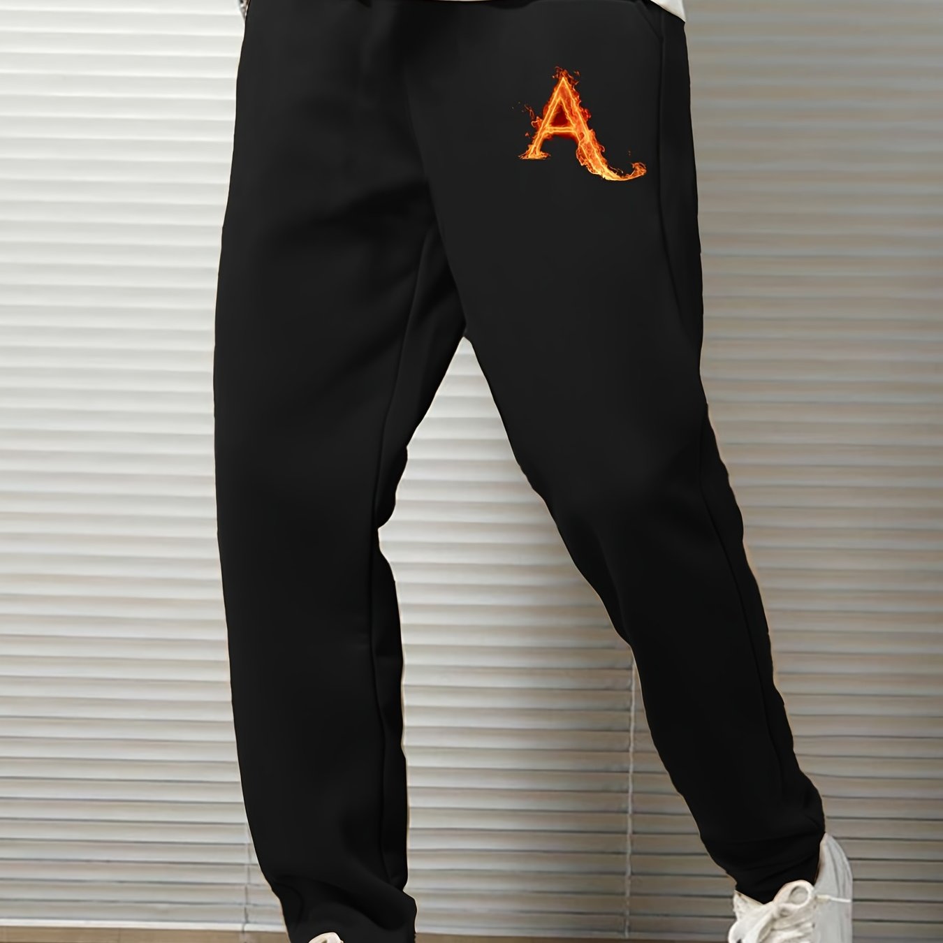 Men s Casual Loose Sweatpants Cartoon Skull Print Jogger Pants