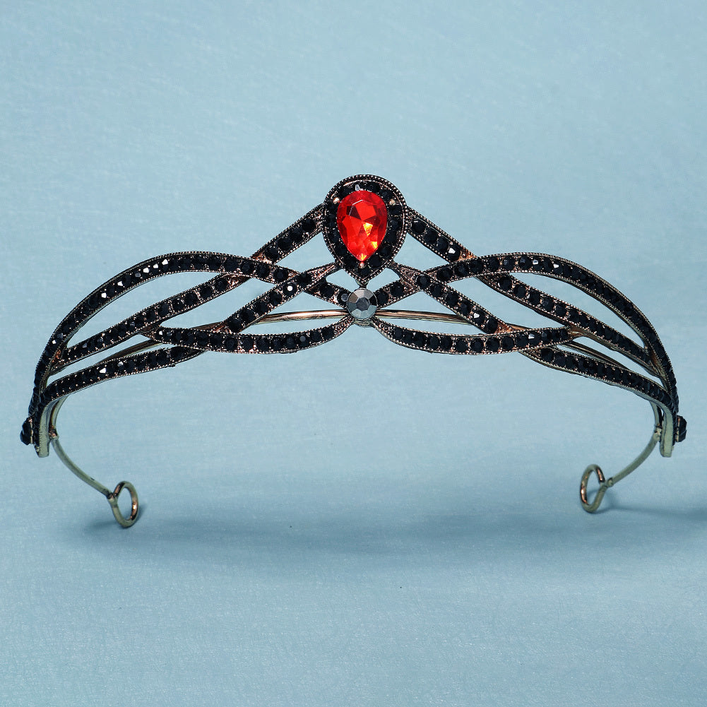 Baroque Crown Headband Crystal Tiara For Women