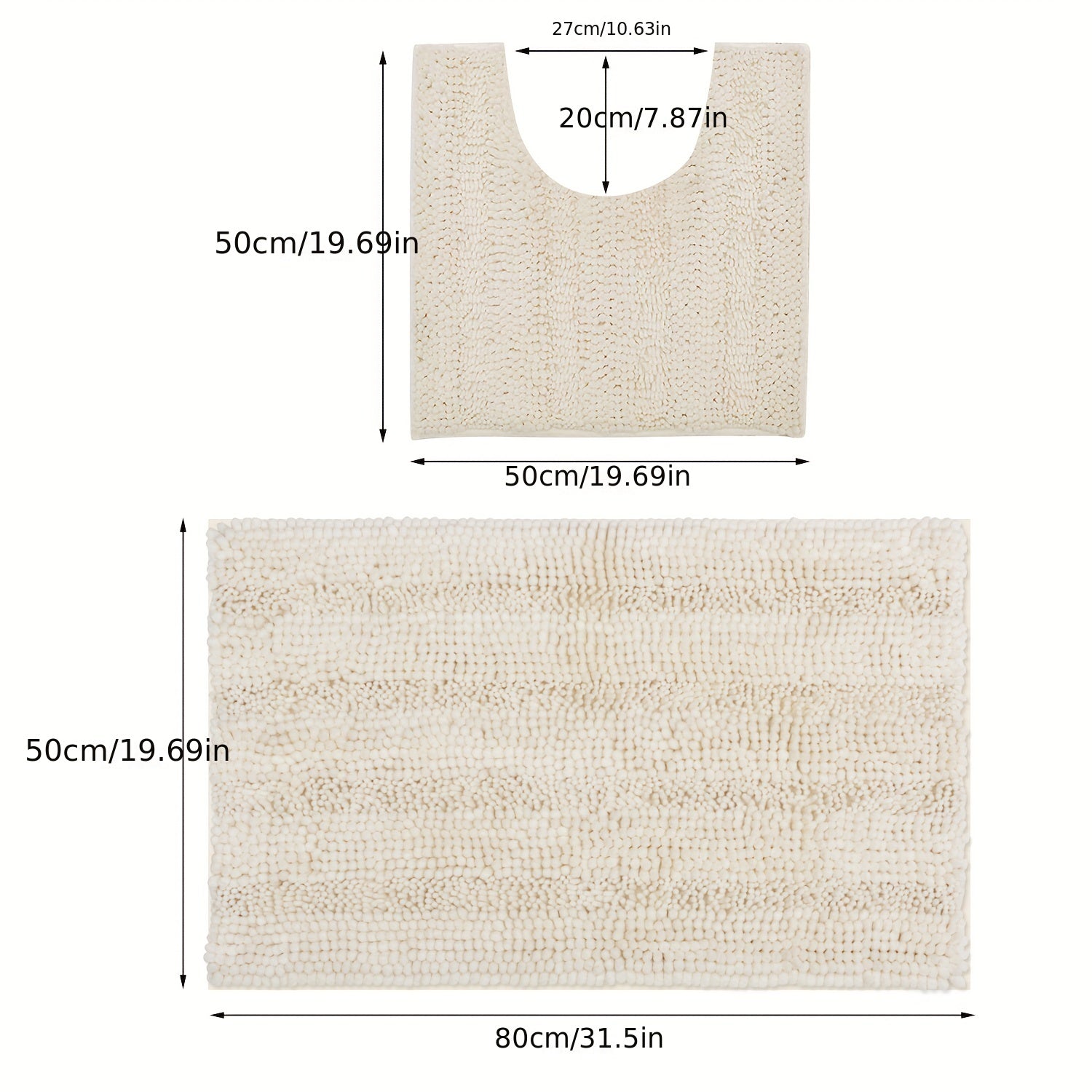 Chenille Plush Non-slip Bathroom Floor Mat