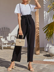 Wide Leg High Waist Lounge Trousers With Pockets