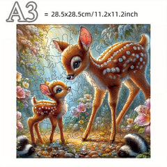 Wooden Puzzle Diamond Deer - Challenging Plywood Puzzle