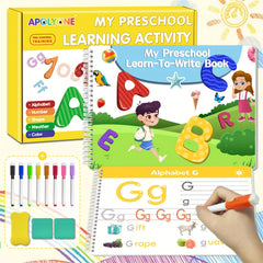 Preschool Activity Workbook Ages 3-6: Master Number & Letter Handwriting