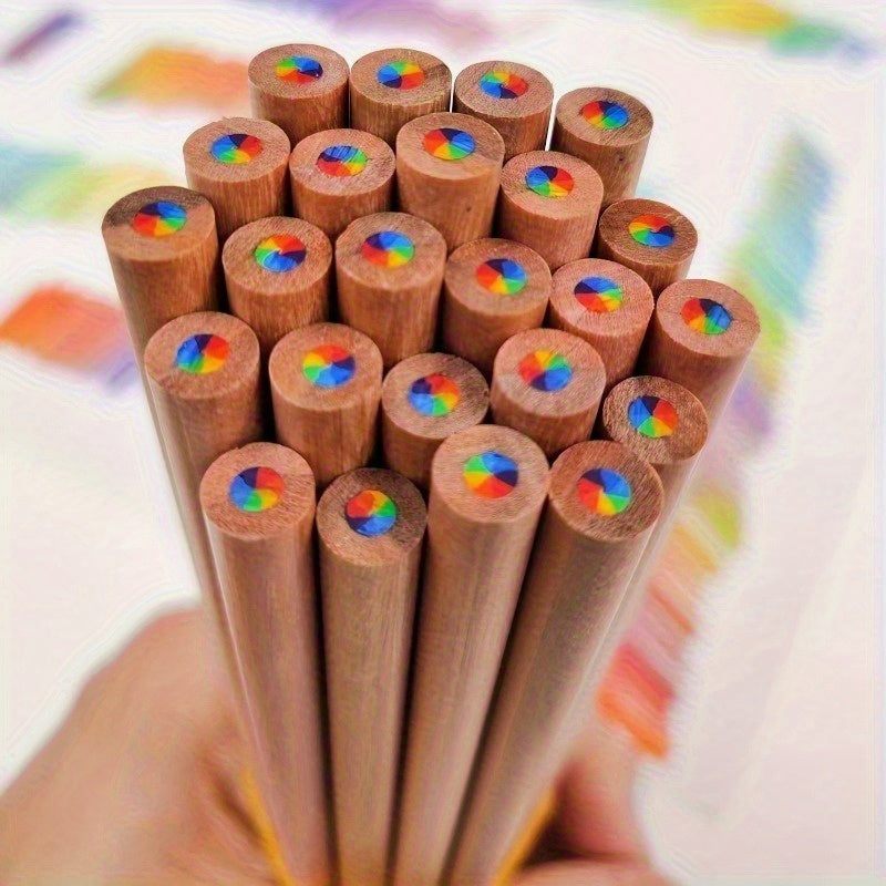 6-Piece Multicolor Wood Pen Drawing Pencil Set