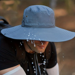 UV Protection Waterproof Wide Brim Bucket Hat for Outdoor Sports
