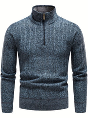 Men's Knitted Sweater Casual Warm Herringbone Pullover For Spring Fall