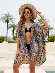Boho Cover Up Women's Plus Paisley Print Beach Shawl