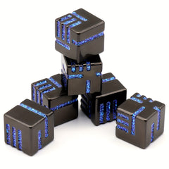 1pc 6pcs Metal Dice Set Six Sided Solid Polyhedral for Tabletop Games