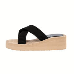 Women's Wedge Sandals Open Toe Slip On Platform Slide Sandals