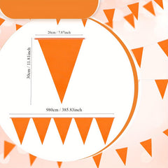 10m 20pcs Solid Pennant Flag Bunting Bulk Garland Grand Opening Carnival Party