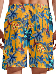 Tropical Forest Birds and Plants Shorts with Pockets