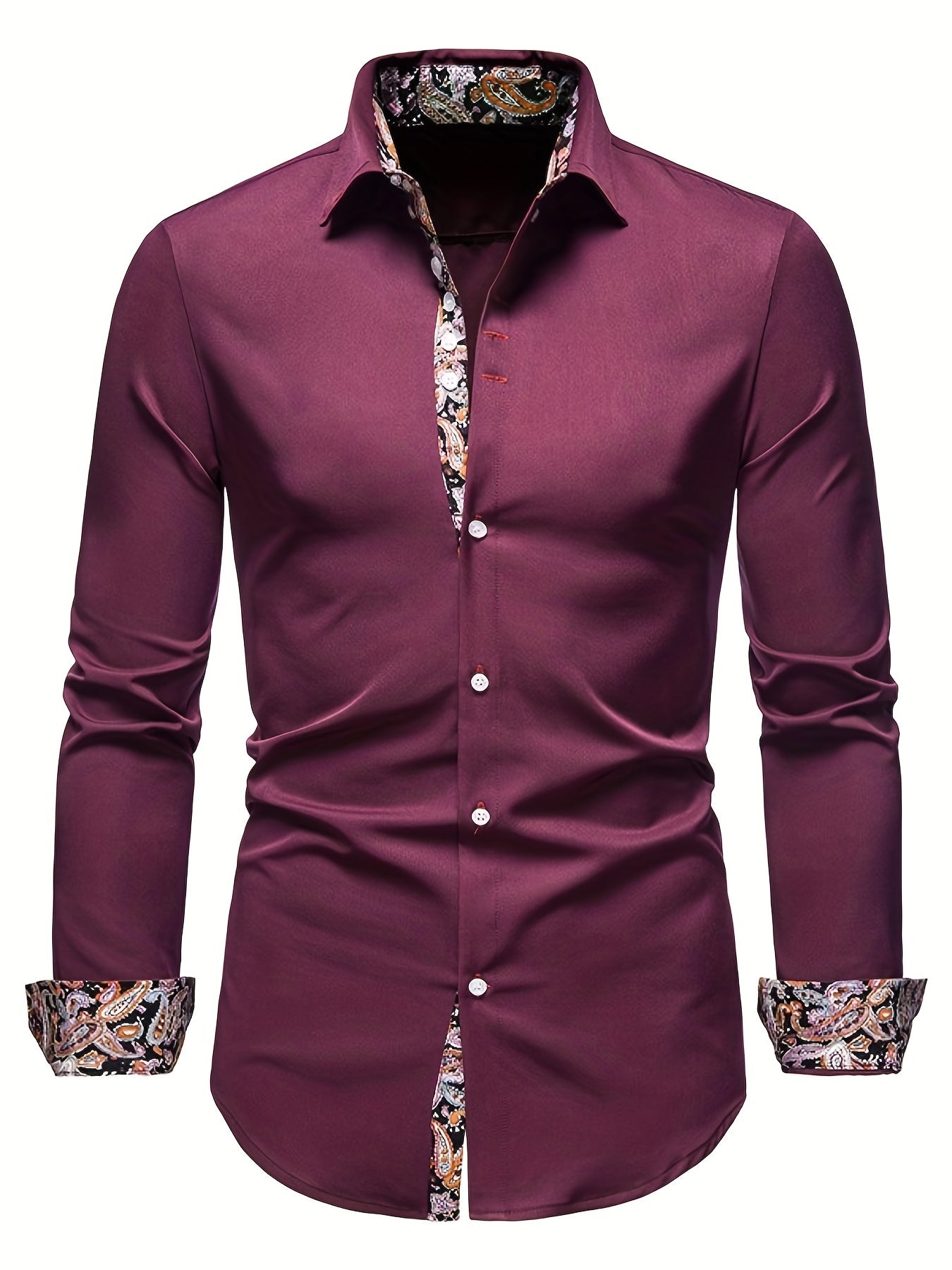 Paisley Binding Men's Button Up Shirt