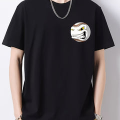Men's Ball Print Graphic Cotton Crew Neck Active T-shirt