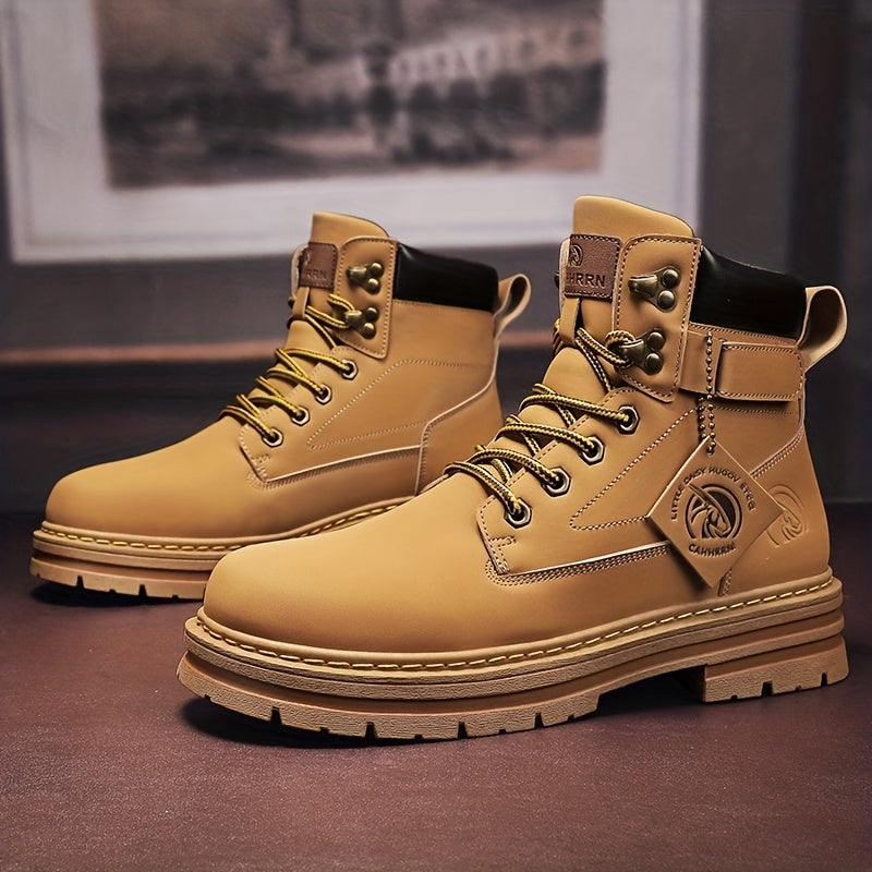 Men's Service Combat Casual Army Boots Hook And Loop Fastener