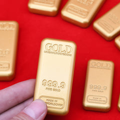 5pcs Golden Bars Simulation Props High Solid Ornaments for Decor
