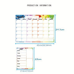 Magnetic Monthly & Weekly Planner Erasable Whiteboard Calendar Sticker