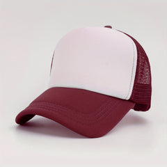 Mesh Breathable Trucker Hats Couple Baseball Cap Sunscreen Candy Sports Hat