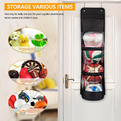 Basketball Hanging Storage Bag Over the Door Toy Organizer Sports Equipment
