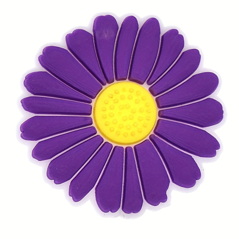 49pcs Flower Pattern Shoe Charms for Clogs Jibts Sandals PVC Decorations