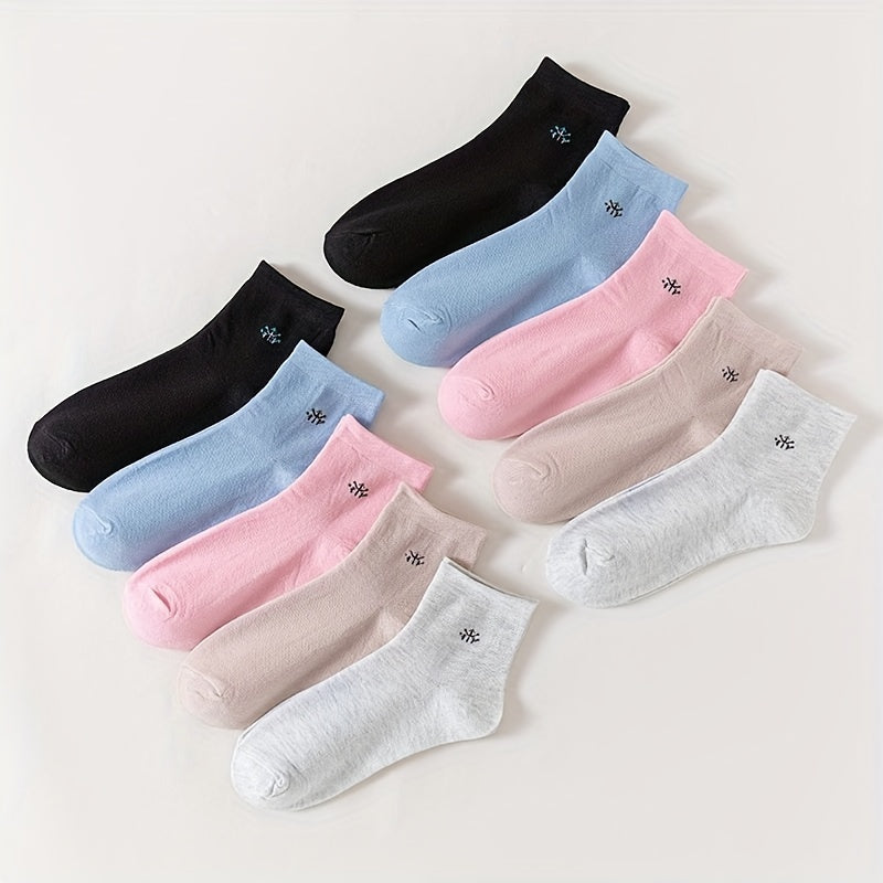 10 Pairs Cartoon Print Socks Cute & Comfy Stockings