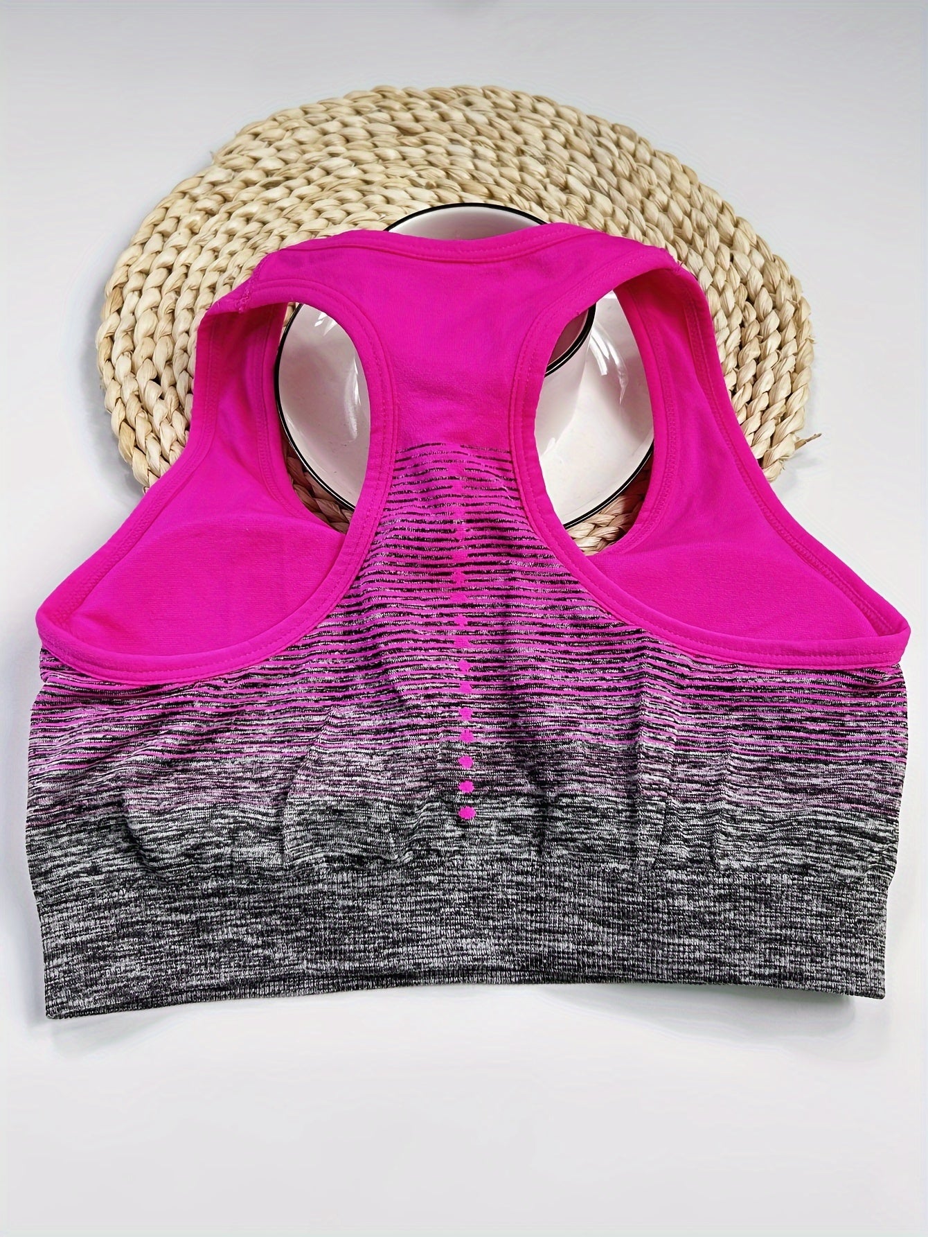 4pcs Racerback Sports Bra Round Neck Running Yoga Top