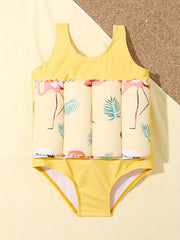Kids Short Sleeve One Piece Swimsuit