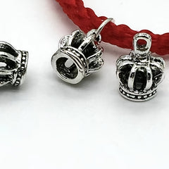 20pcs Antique Silver Crown Alloy Beads for Bracelet Necklace Jewelry