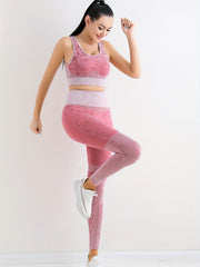 High Stretch Seamless Yoga Set with High Waist Activewear