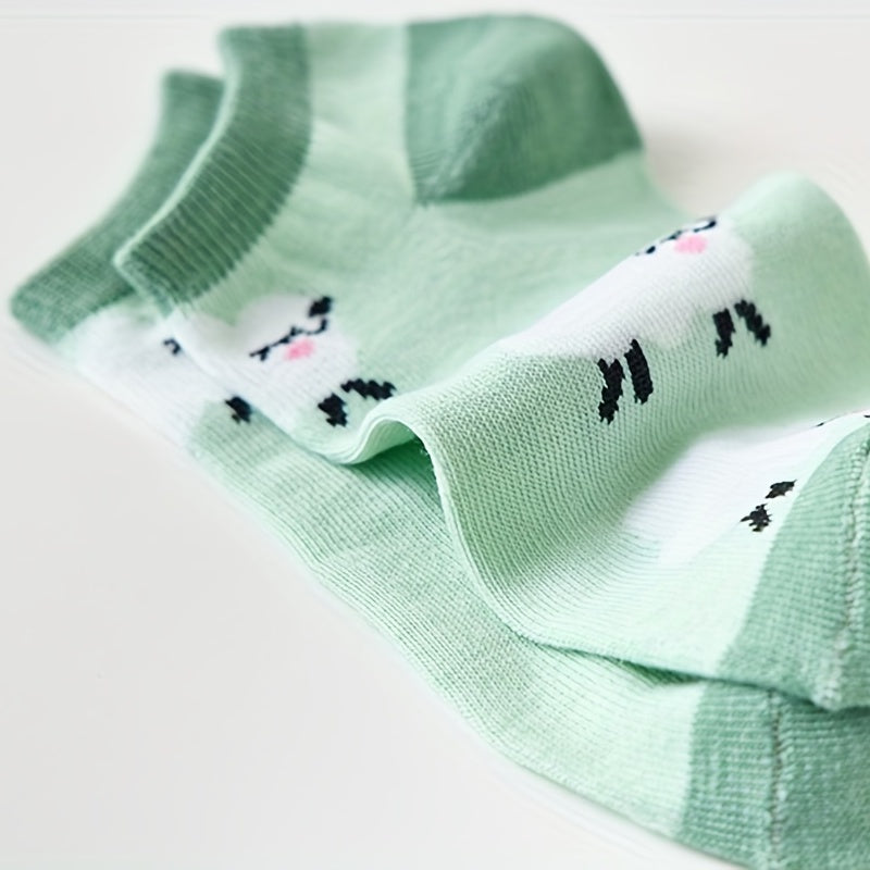 5 Pairs Girls Colorful Animals Ankle Socks for Kids