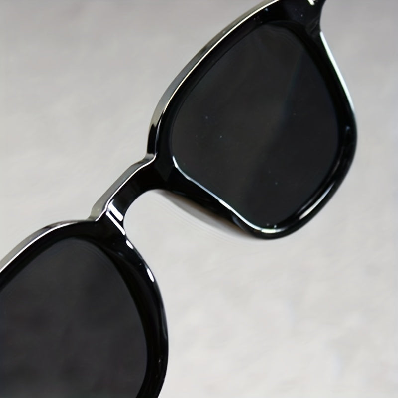 Vintage Polarized Square Sunglasses - Wood Grain UV400 Sun Shades