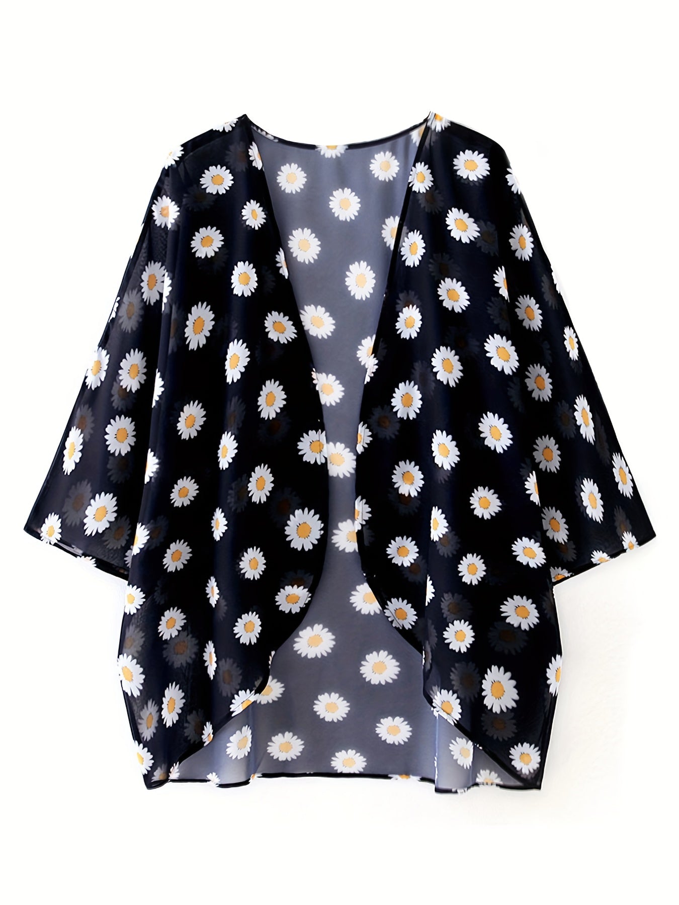 Women's Floral Print Open Front Cardigan