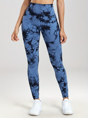 Tie Dye Shorts & Leggings Set - Yoga Running Activewear