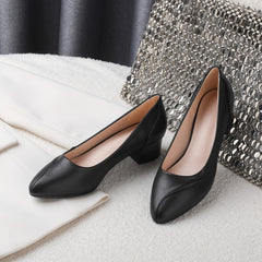 Block Heel Court Shoes Solid Pumps Women's Footwear
