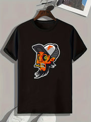 Surprised Cartoon Expression Print Men's Graphic T shirt
