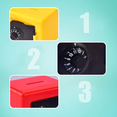 Mini Safe Piggy Bank Cartoon Deposit Bank Money Saving Box For Kids