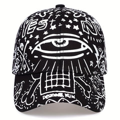 Eye Cartoon Graffiti Baseball Cap Solid Casual Adjustable Sun Hat