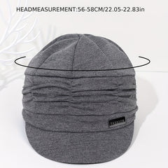 Solid Casual Beret Pleated Elastic Newsboy Hat Blend Warm Painter Hats