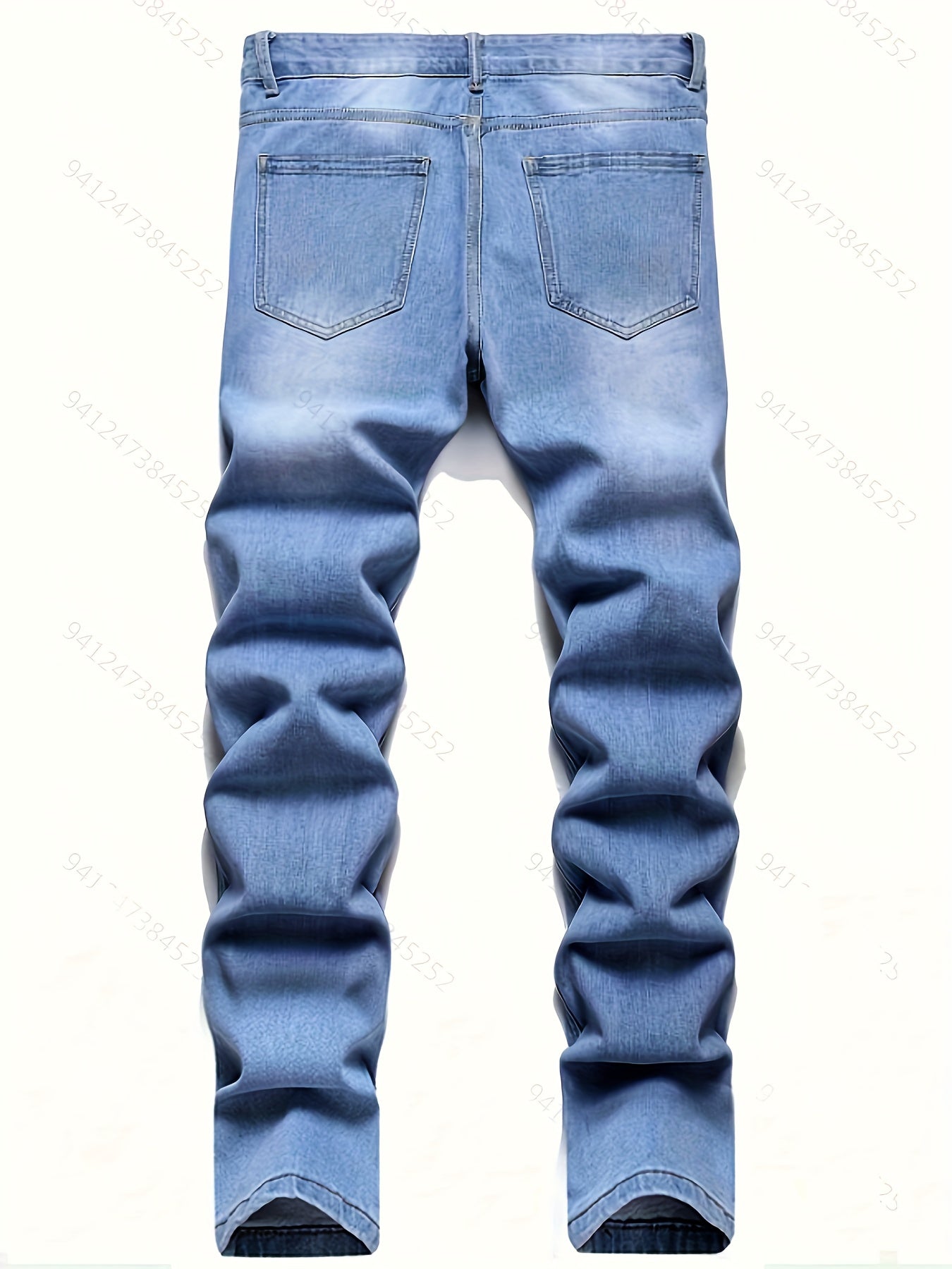 Men's Smiling Face Ripped Jeans