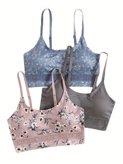 3pcs Seamless Wireless Padded Cami Bra Mixed Pattern Pack