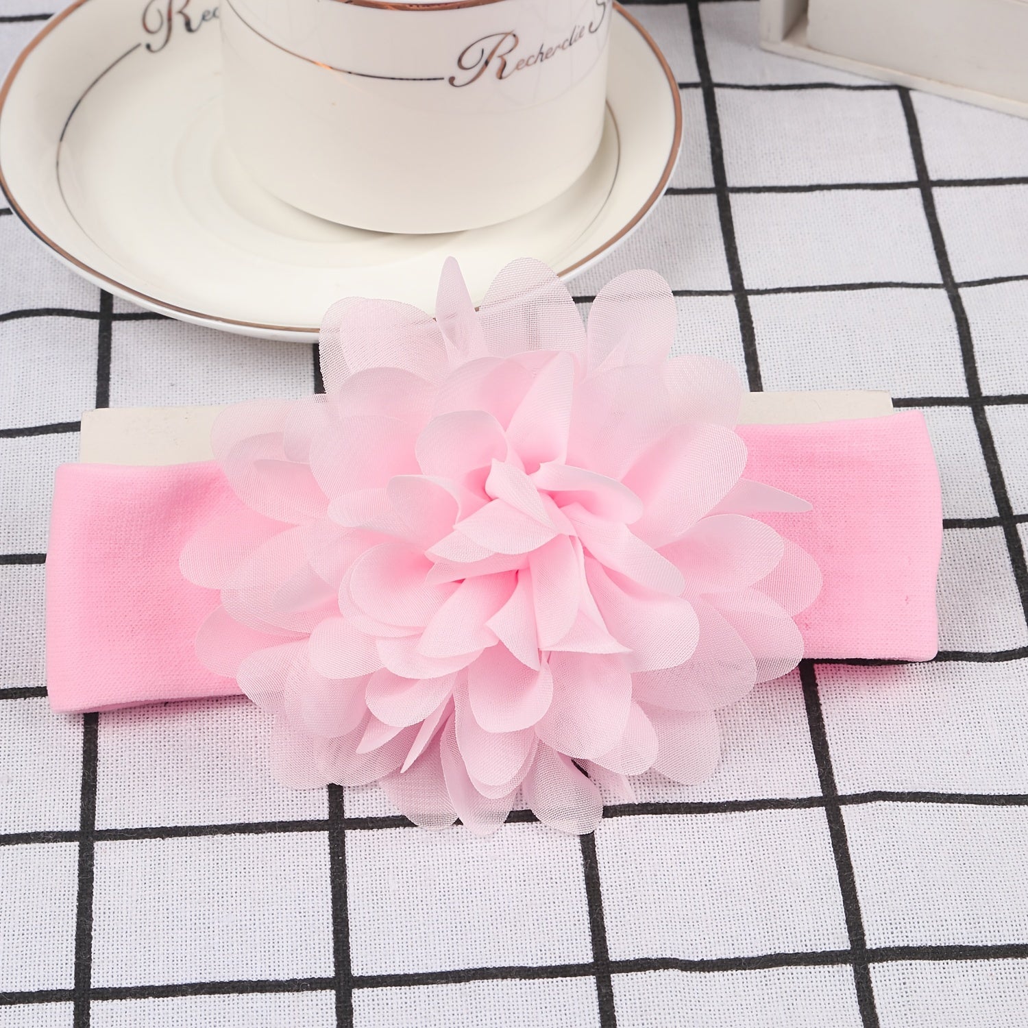 Fabric Mesh Flower Headband for Baby Party