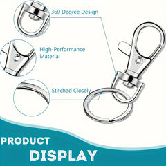 2pcs Stainless Steel Gourd Buckle Keychain Anti-lost Backpack Accessory