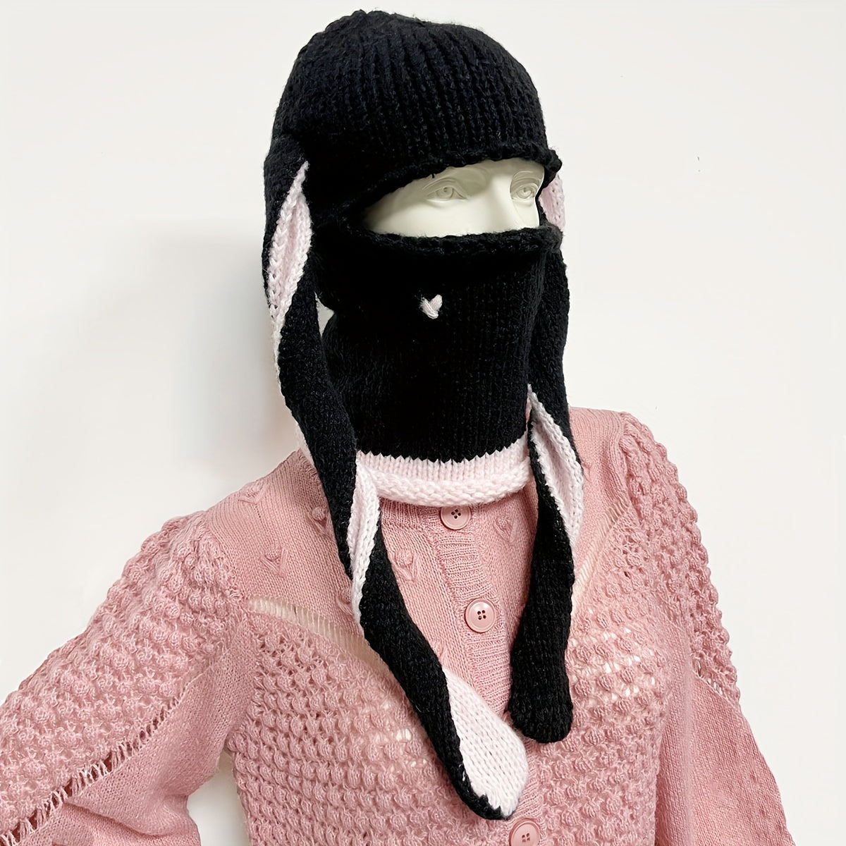Rabbit Knit Beanie Cartoon Balaclava Windproof Ski Mask