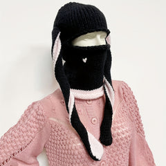 Rabbit Knit Beanie Cartoon Balaclava Windproof Ski Mask