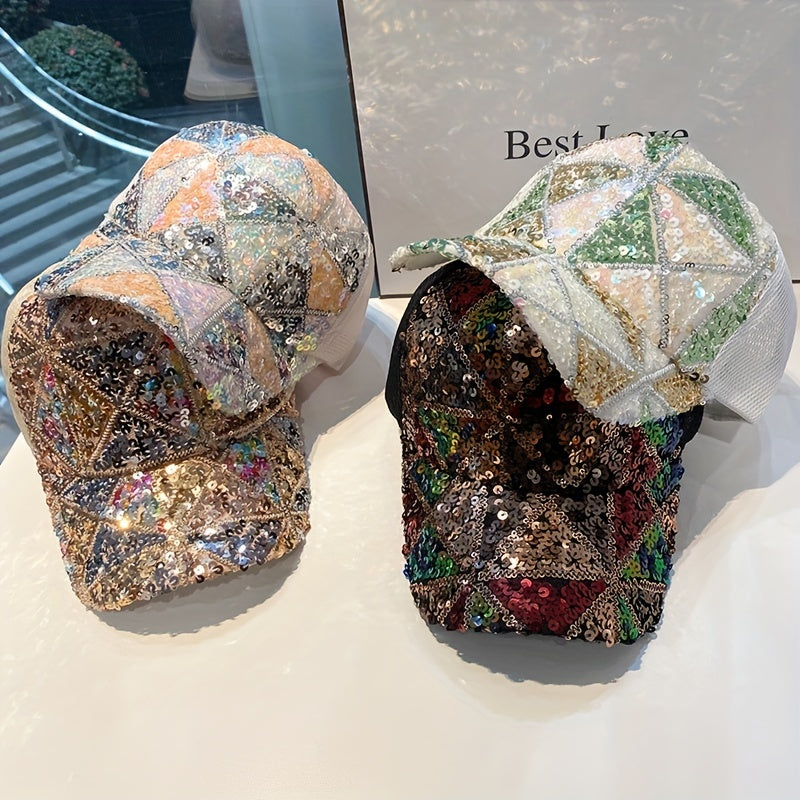 Sequin Y2K Baseball Cap Hip Hop Couple Sports Hat