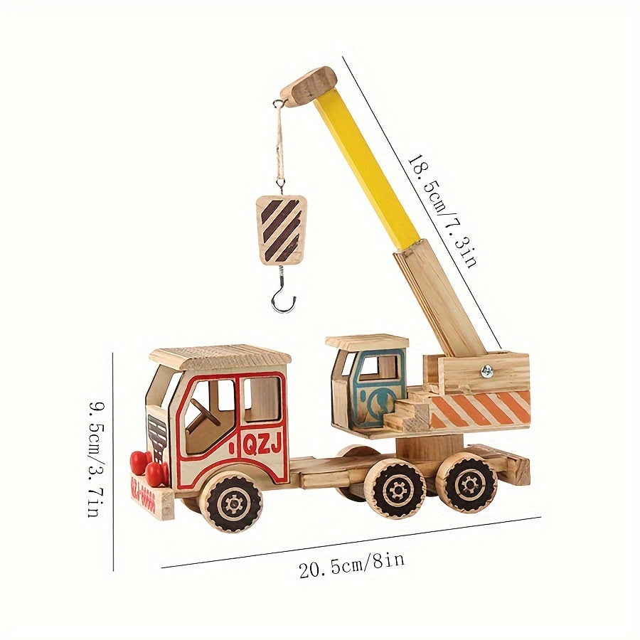 Wooden Crane Model Toy Handicraft Ornaments Simulation Crane Crane Toy Gift