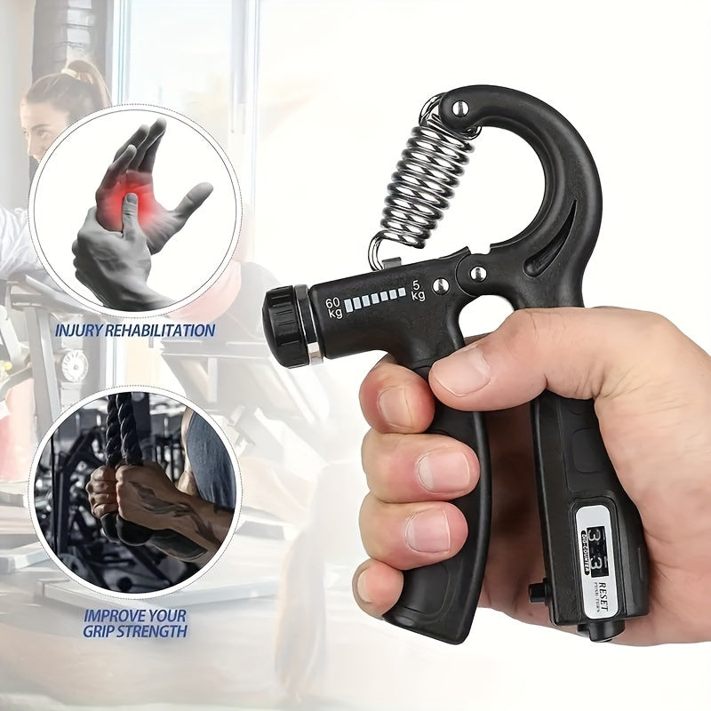 Hand Grip Strengthener Kit Forearm Exercise Tool Adjustable Resistance