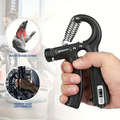 Hand Grip Strengthener Kit Forearm Exercise Tool Adjustable Resistance