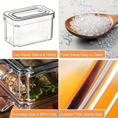10pcs Fridge Organizer Stackable BPA Bins With Lids