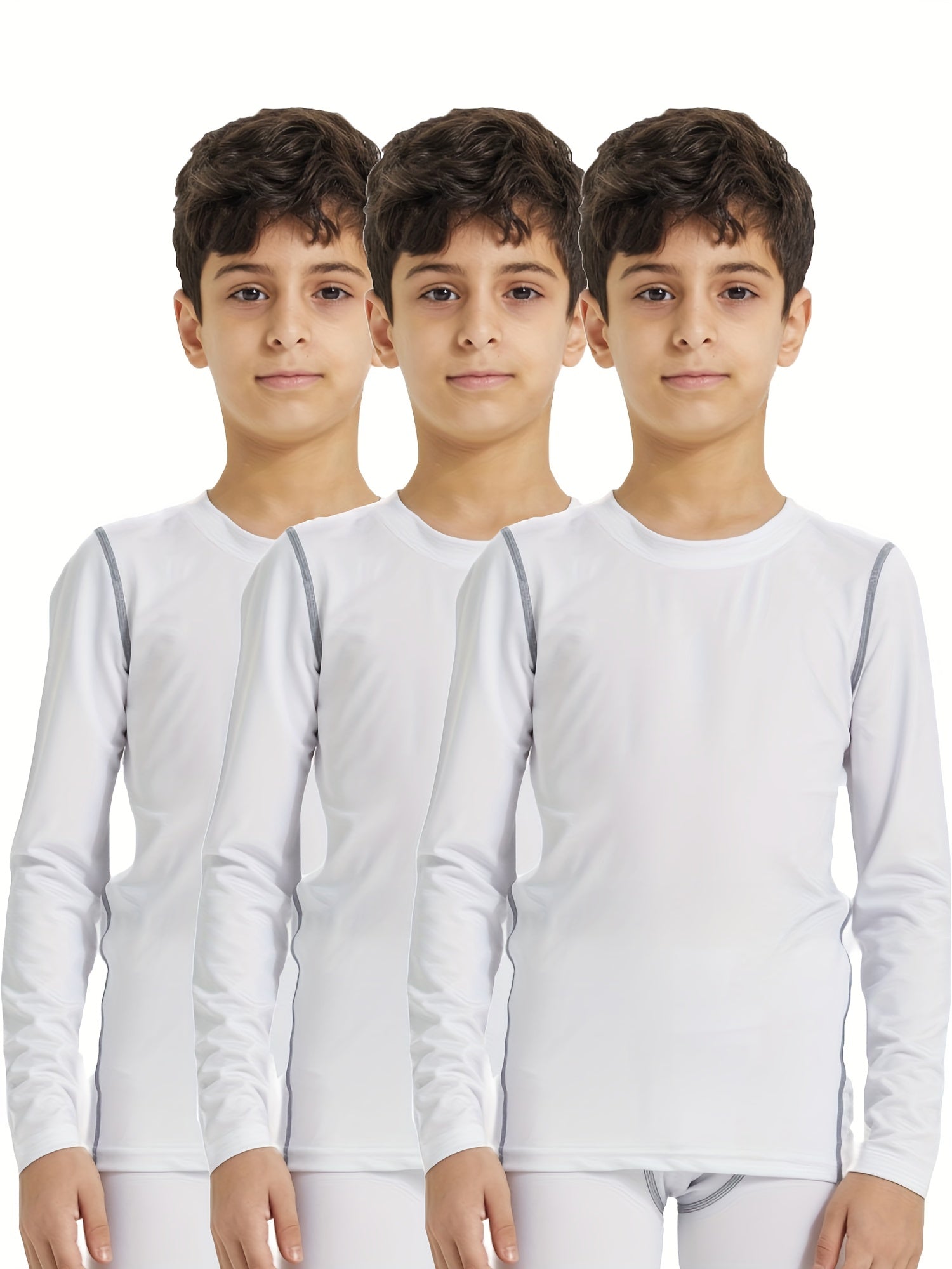 Boy's Sports Long Sleeve Top Quick Drying Active Bottoming Shirt